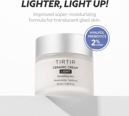 Крем для лица Tirtir Ceramic Cream Light Deep Moisturizer для эффекта «стеклянной кожи» с полиглутаминовой кислотой