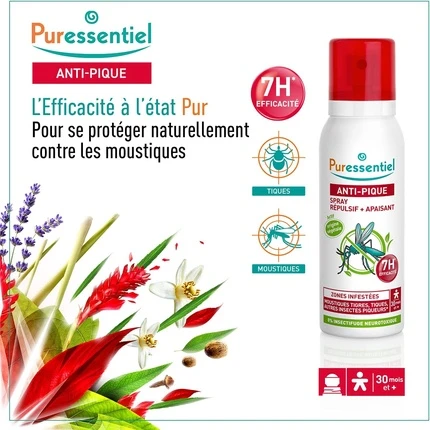 Спрей-мист для тела Puressentiel от укусов, отпугивающий и успокаивающий