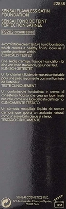 Тональная основа SPF20 Sensai Flawless Satin