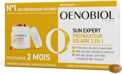Oenobiol Sun Expert 3-в-1 Подготовка к загару Тройная защита