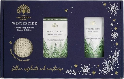 Подарочный набор для ухода за руками "Wintertide Nordic Pine" - Роскошное мыло и крем для рук