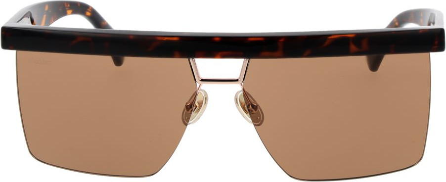 Коричневые пластиковые солнцезащитные очки Max Mara
