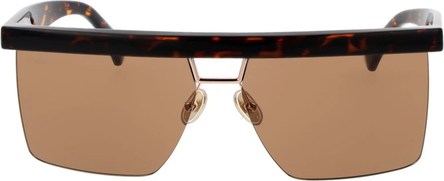 Коричневые пластиковые солнцезащитные очки Max Mara