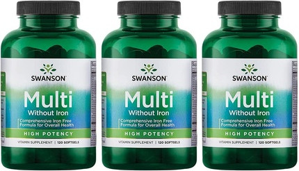 Мультивитаминная добавка для здоровья Swanson Multi без железа