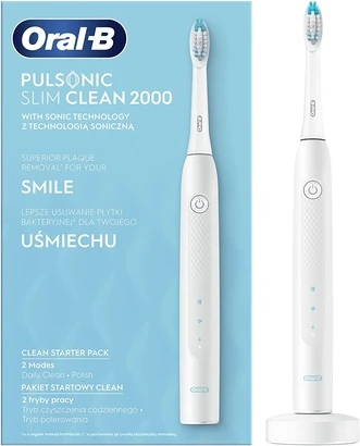 Аккумуляторная звуковая зубная щетка Oral-B Pulsonic Slim Clean 2000