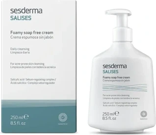Вспенивающийся крем без мыла Sesderma Salises с салициловой кислотой и матирующими компонентами