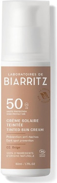 Laboratoires De Biarritz Солнцезащитный крем с тоном для лица Бежевый SPF 50 Органический