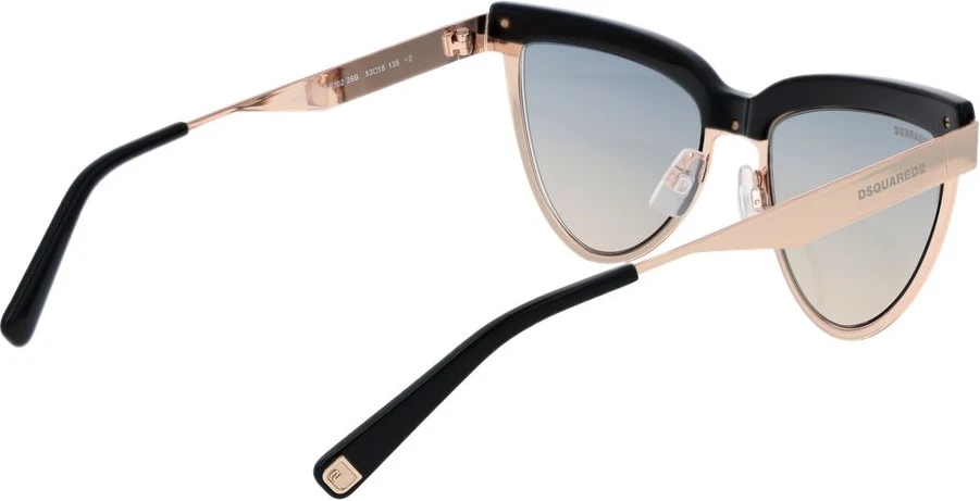 Черные металлические солнцезащитные очки Dsquared2