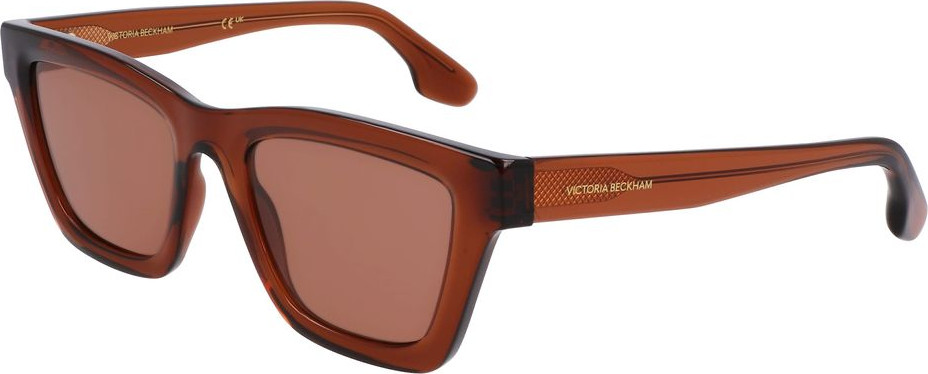 Коричневые инжектированные солнцезащитные очки Victoria Beckham