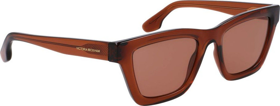 Коричневые инжектированные солнцезащитные очки Victoria Beckham