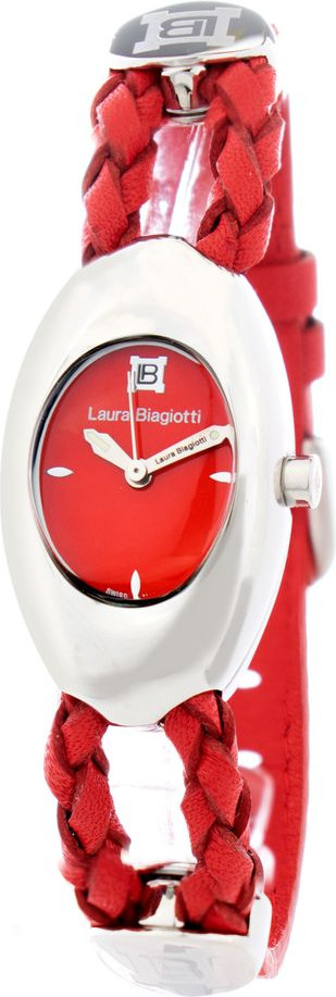 Красные кожаные часы Laura Biagiotti