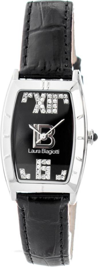 Laura Biagiotti Черные кожаные часы для делового стиля