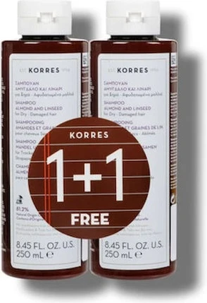 Шампунь Korres с миндалем и льном