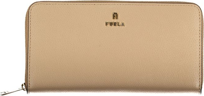 Бежевый кожаный кошелек Furla