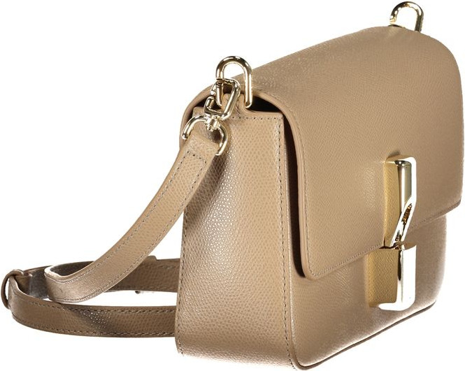 Бежевая кожаная сумка Furla