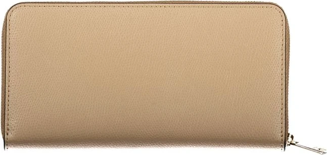 Бежевый кожаный кошелек Furla