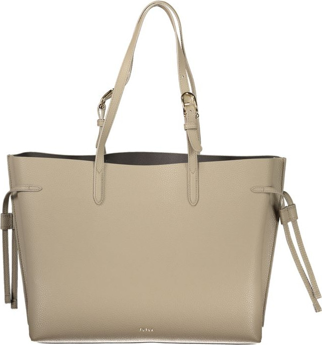 Женская сумка Furla из бежевой кожи
