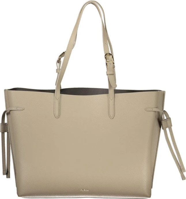 Женская сумка Furla из бежевой кожи