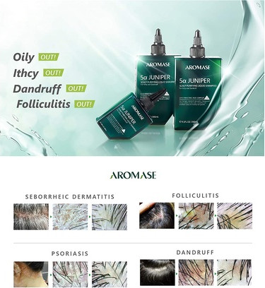 Шампунь Aromase Juniper Scalp Purifying Liquid Shampoo 82.8 мл + Интенсивный балансирующий шампунь для жирных волос 414 мл