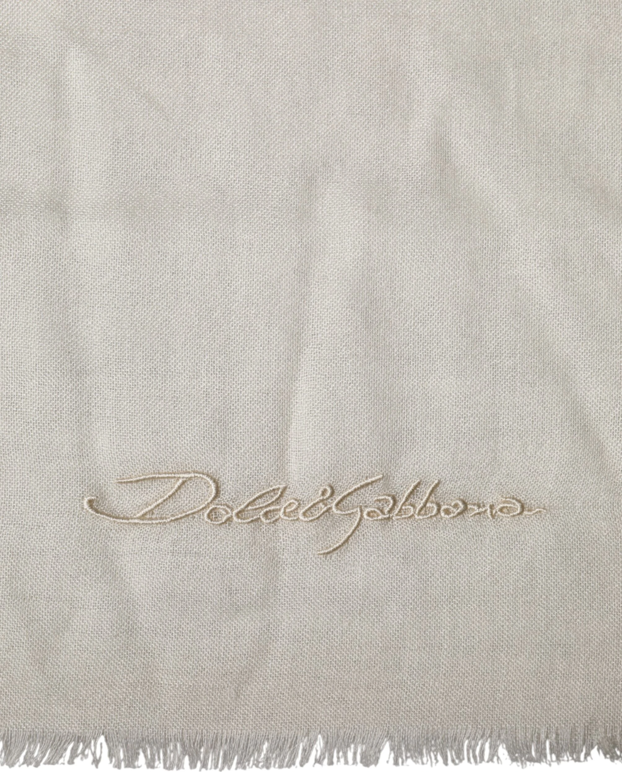 Белый Кашемировый Шарф-Накидка Dolce & Gabbana
