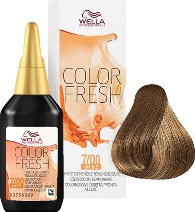 Полуперманентная краска для волос Wella Professionals Color Fresh 7/00 Средний блонд натуральный