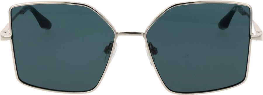 Серебряные металлические солнцезащитные очки Trussardi
