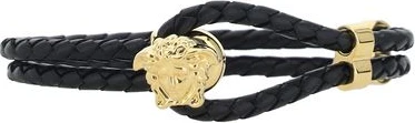 Браслет Versace из черной телячьей кожи Bos Taurus