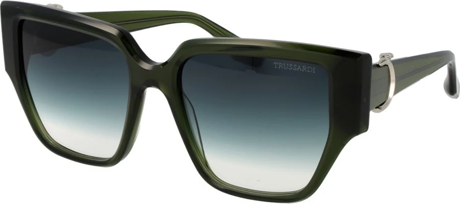 Солнцезащитные очки Trussardi из оливкового ацетата