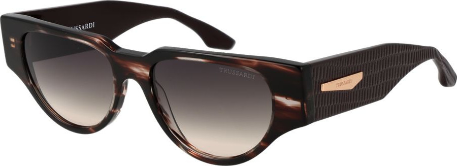 Коричневые солнцезащитные очки Trussardi из ацетата