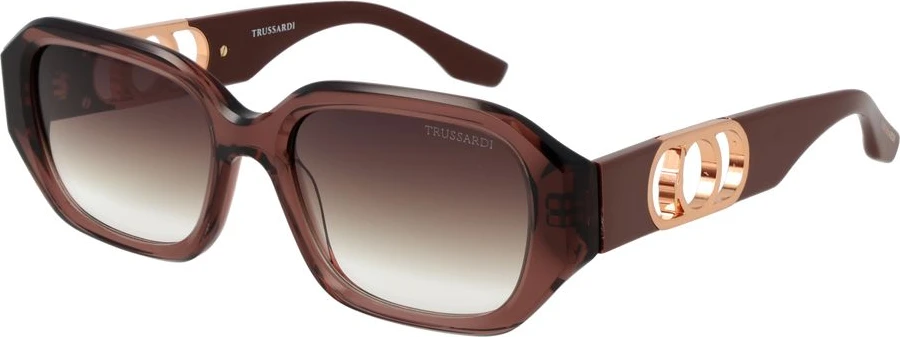 Солнцезащитные очки Trussardi из коричневого ацетата