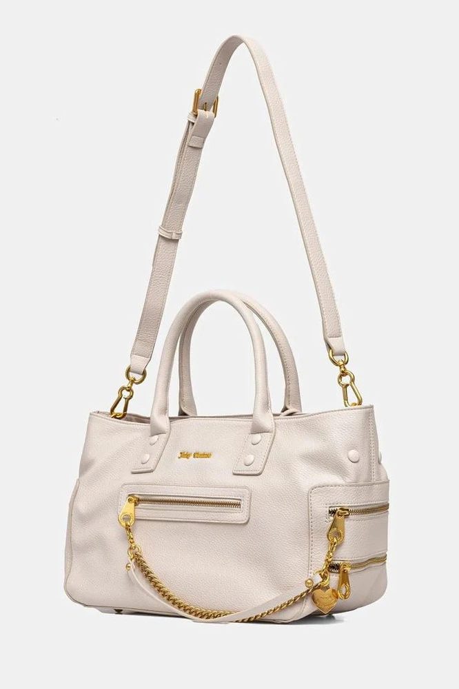 Белая полиэтиленовая сумка Juicy Couture