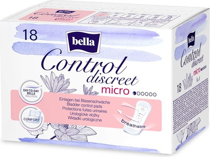 Bella Control Discreet Incontinence Pads Micro for Mild Bladder Weakness
