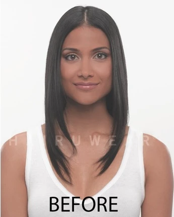 Hairdo HD Прямое Наращивание Волос Темно-каштановый