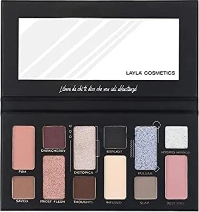Палетка теней Layla Cosmetics Freevola Palette 12 оттенков