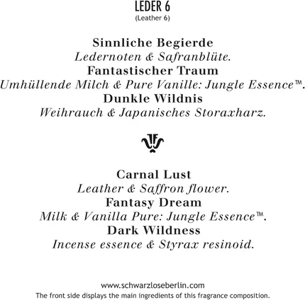 Schwarzlose Leather Eau de Parfum