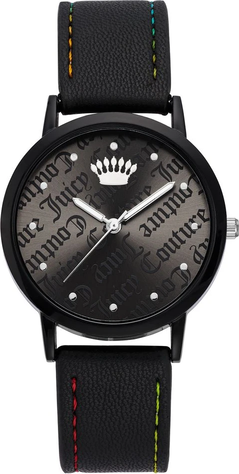 Черные пластиковые часы Juicy Couture