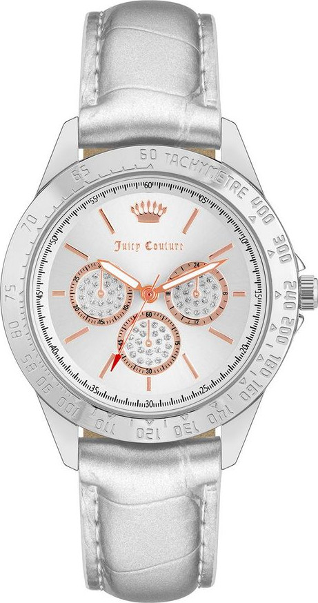 Серебряные пластиковые часы Juicy Couture