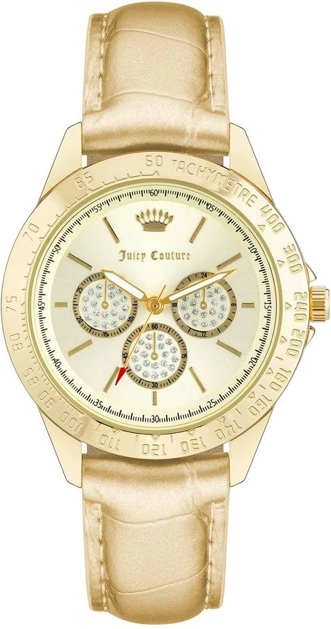 Золотые пластиковые часы Juicy Couture