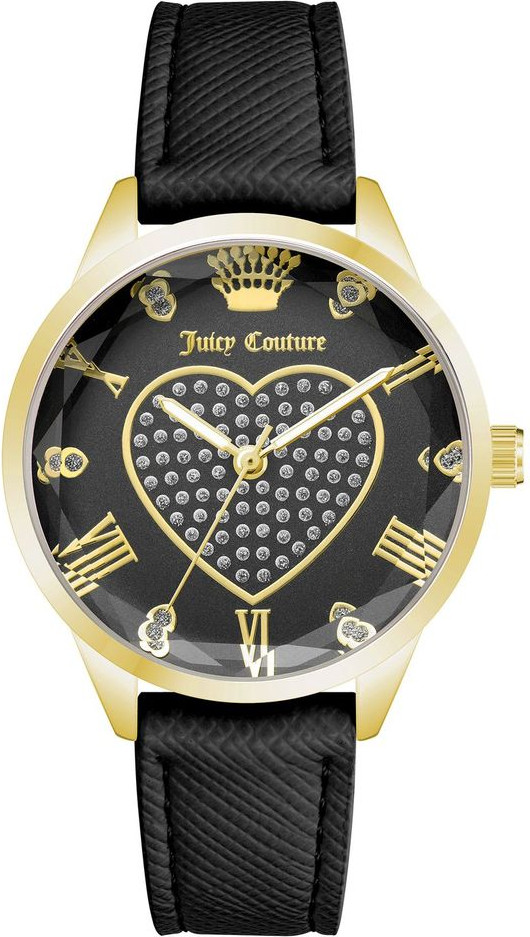 Черные пластиковые часы Juicy Couture