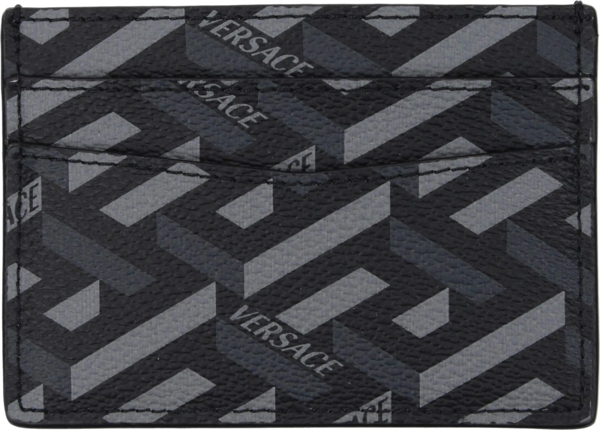 Versace Black Fabric Cardholder