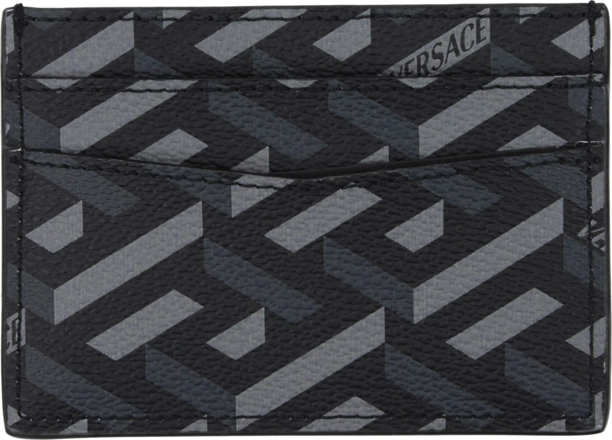 Versace Black Fabric Cardholder
