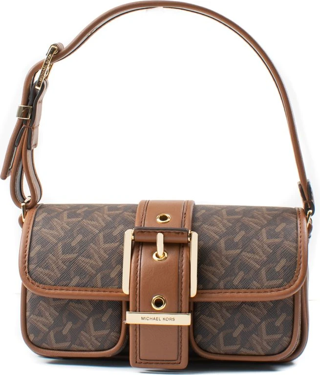 Коричневая сумка через плечо Michael Kors из канваса