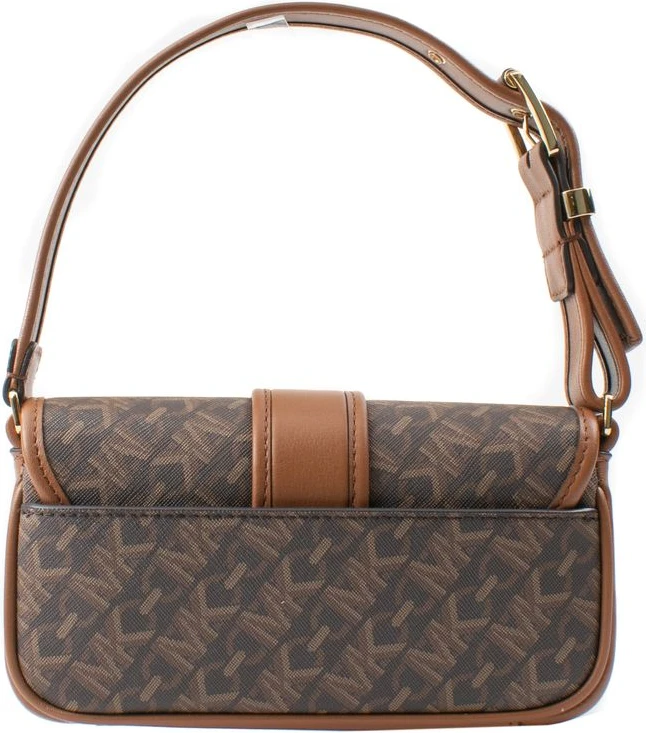 Коричневая сумка через плечо Michael Kors из канваса
