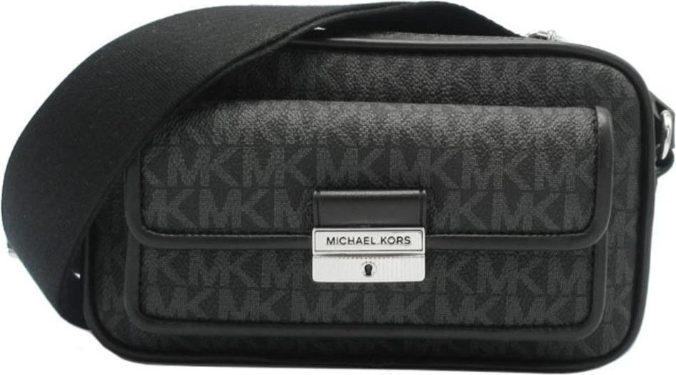 Черная текстильная сумка через плечо Michael Kors