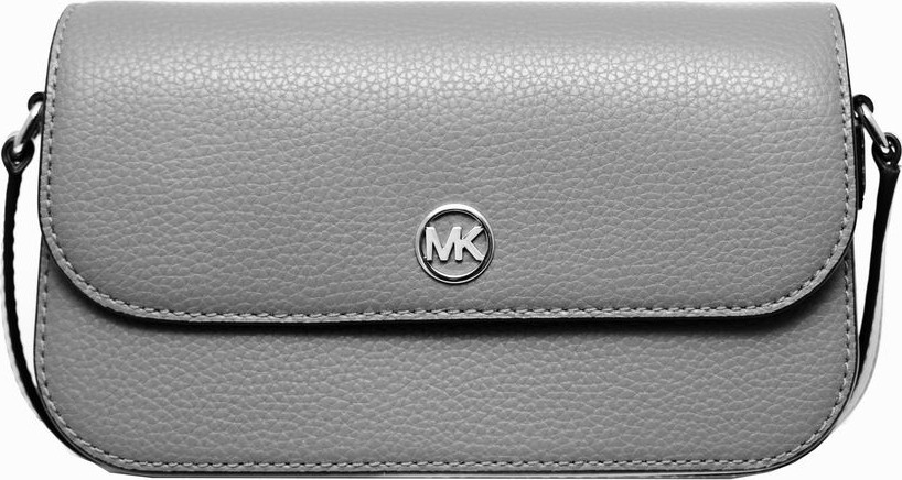 Серая кожаная сумка через плечо Michael Kors