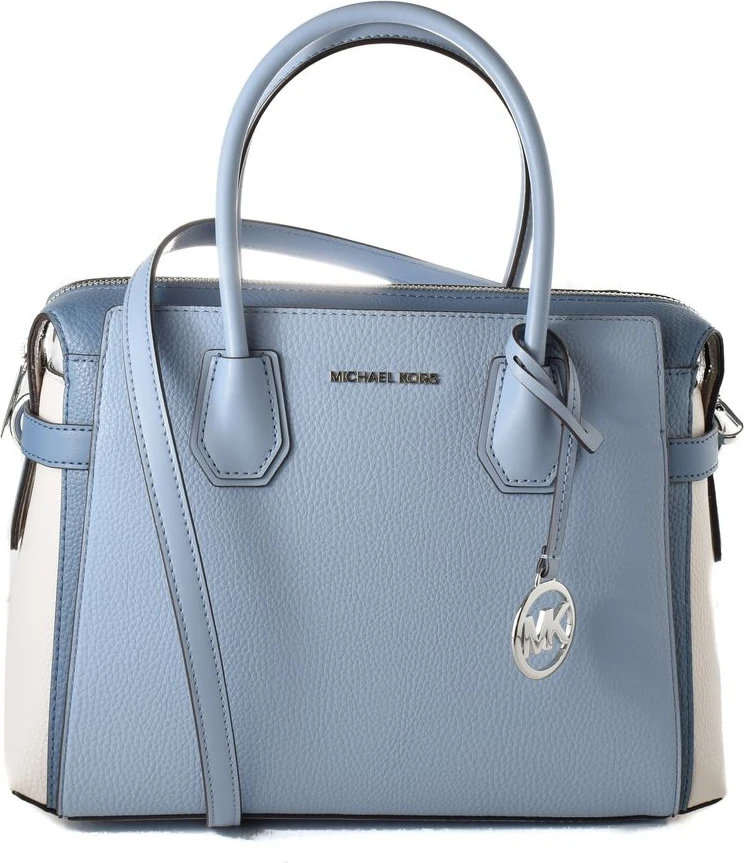 Синяя кожаная сумка Michael Kors