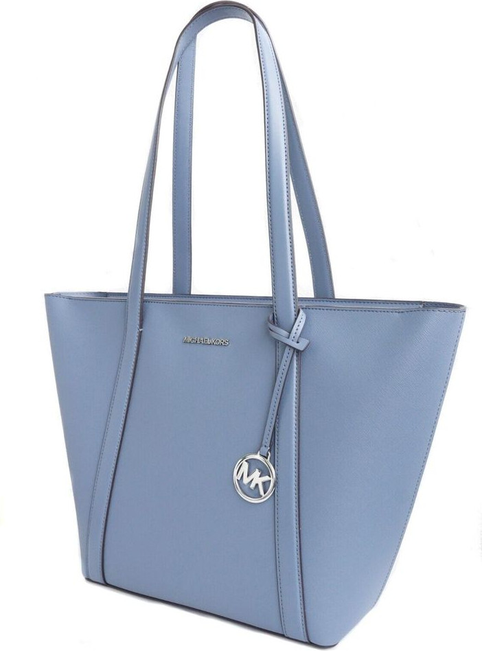 Синяя холщовая сумка-тоут Michael Kors