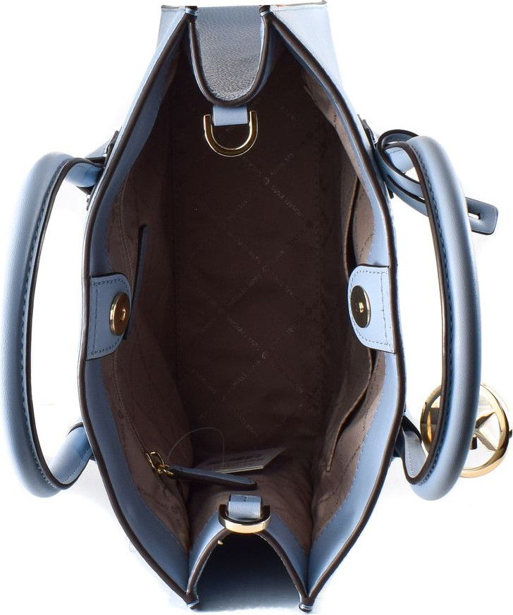 Синяя кожаная сумка Michael Kors