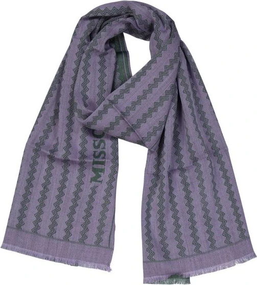 Фиолетовый шерстяной шарф Missoni