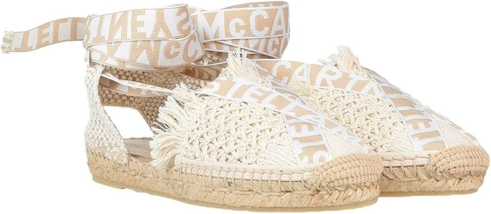 Бежевые эспадрильи из канваса от Stella McCartney